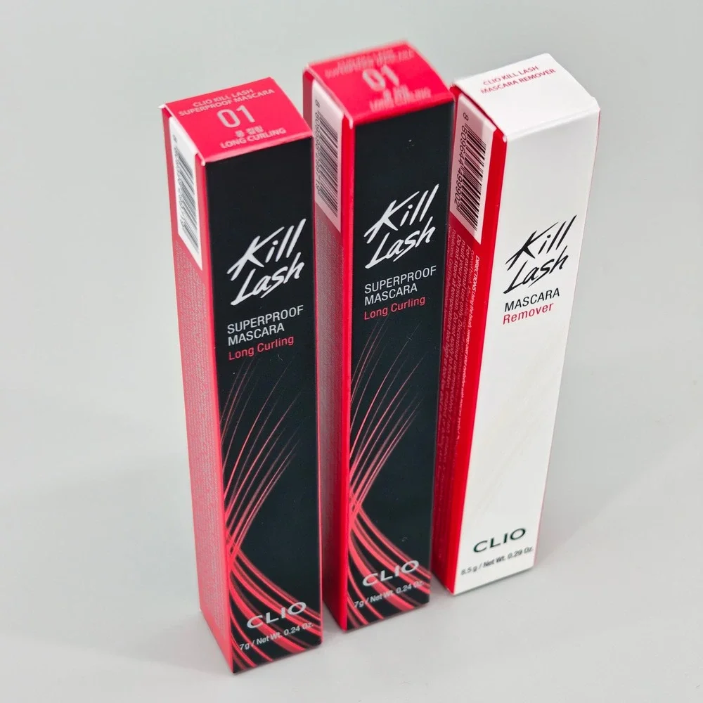 CLIO Kill Lash Superproof Mascara 01 Long Curling 7g x2 and Mascara Remover 8.5g